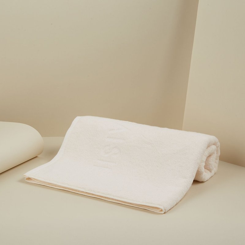 DAVID & MAISIE 100% cotton soft bath towel plain rice - Towels - Cotton & Hemp White