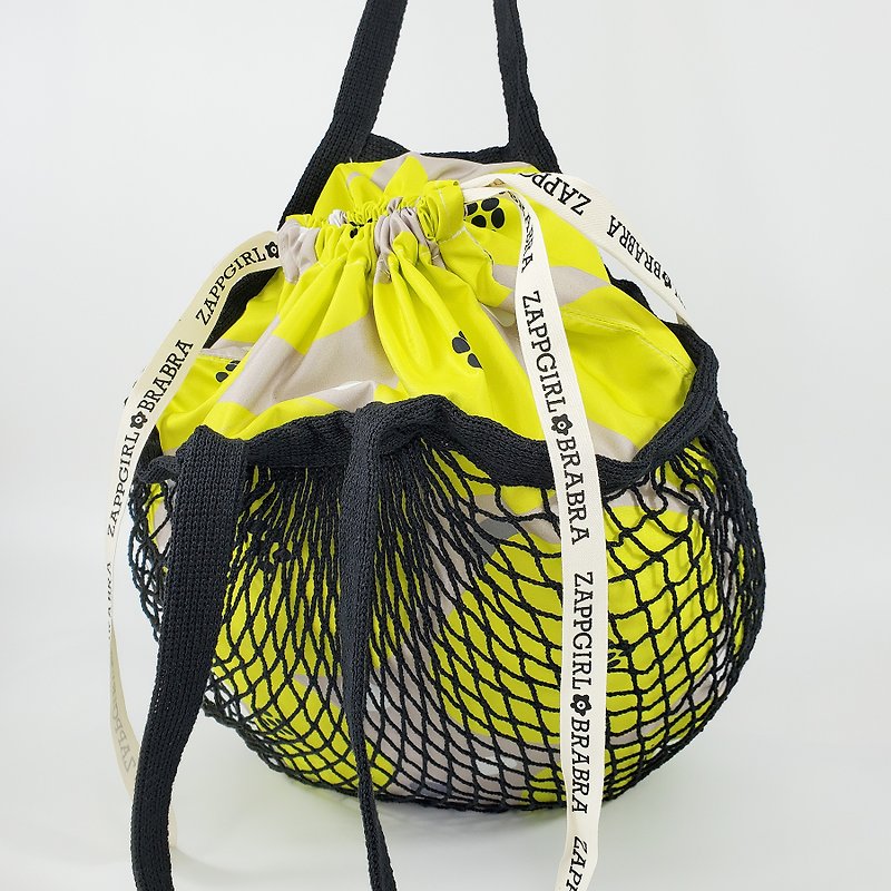 2 layers Cotton Tote Mesh Shopping String Net bag - กระเป๋าถือ - ผ้าฝ้าย/ผ้าลินิน 