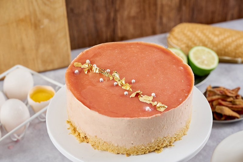 Lemon Guava Mousse Cake - Cake & Desserts - Fresh Ingredients Brown