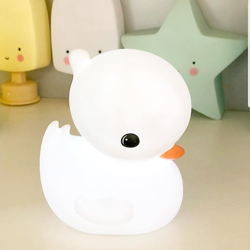 [Out of print sale] Holland a Little Lovely Company – Healing Pink White Duck Night Light - Lighting - Plastic White