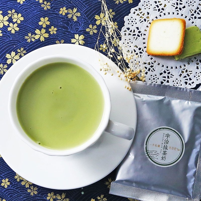 อาหารสด ชา ขาว - Japanese Uji Matcha Milk Tea 8 Packs Milk Tea Bag Exchange Gift