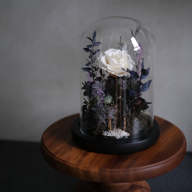 [Dark Night of the Soul] Eternal Flower Glass Shade Lamp Holder - ช่อดอกไม้แห้ง - พืช/ดอกไม้ 
