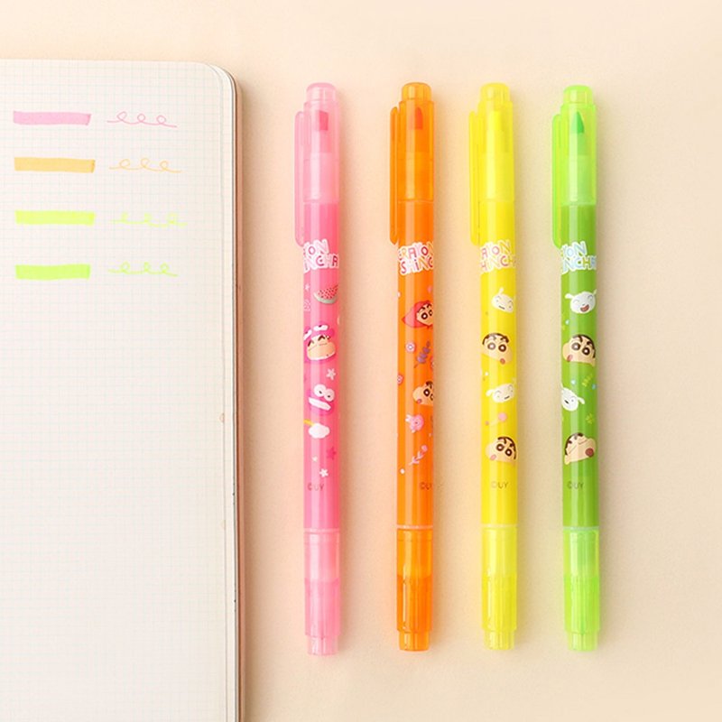 蠟筆小新雙頭果凍螢光筆- Crayon Shinchan 文具 - 其他書寫用具 - 塑膠 多色
