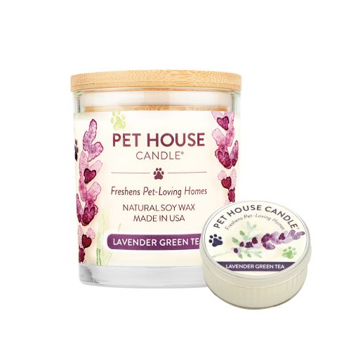 毛寵世代旗艦店 【美國PET HOUSE】室內除臭寵物香氛蠟燭-薰衣草綠茶