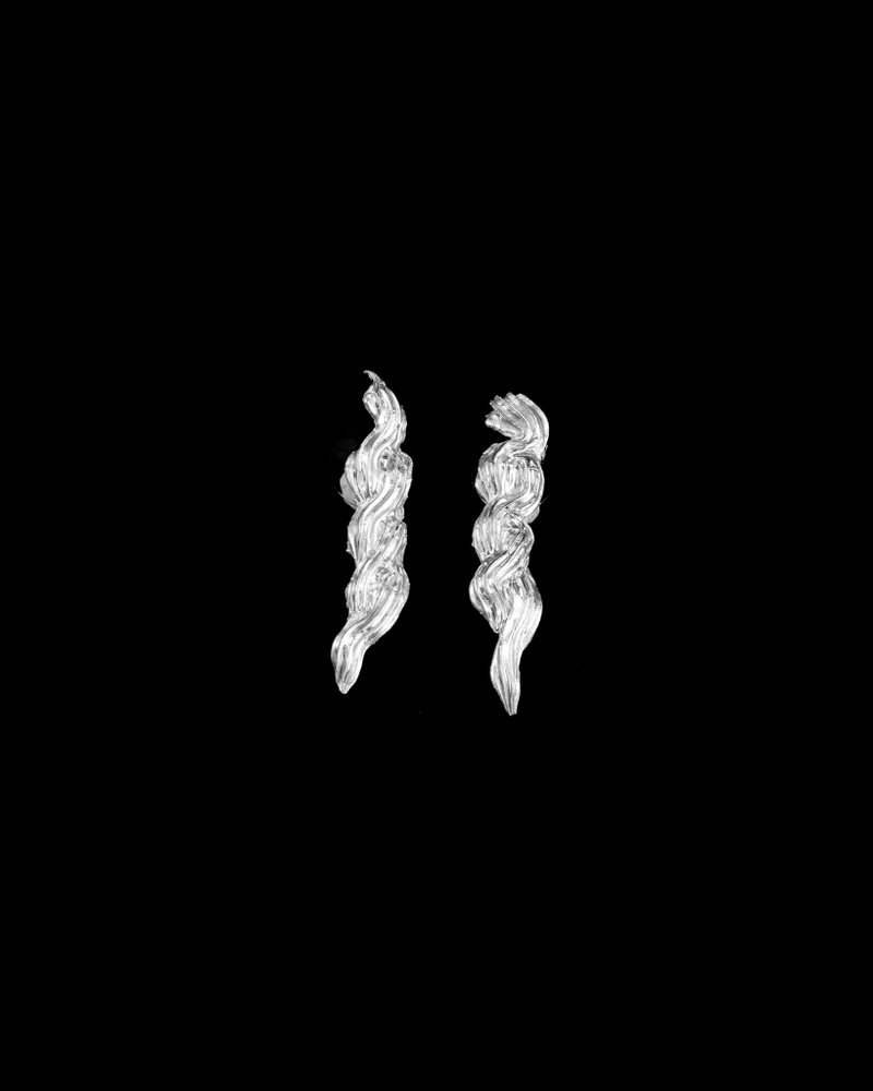 Silver 99.9 Chouxcream 1 Earrings - Earrings & Clip-ons - Silver Silver