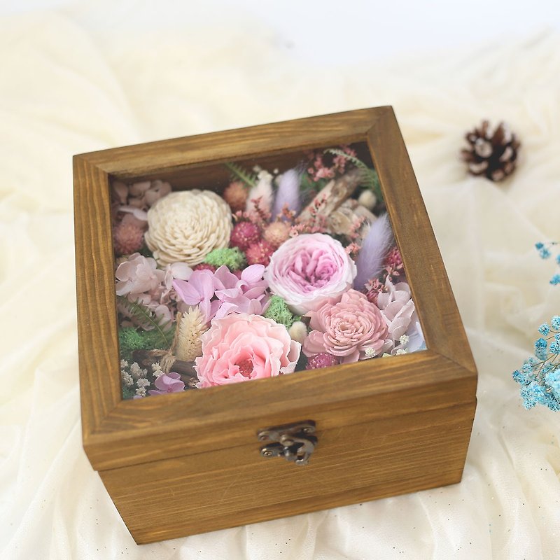 璎珞Manor*C22*Dry flower box / eternal flower dry flower / exchange gift / gift preferred - ช่อดอกไม้แห้ง - พืช/ดอกไม้ 