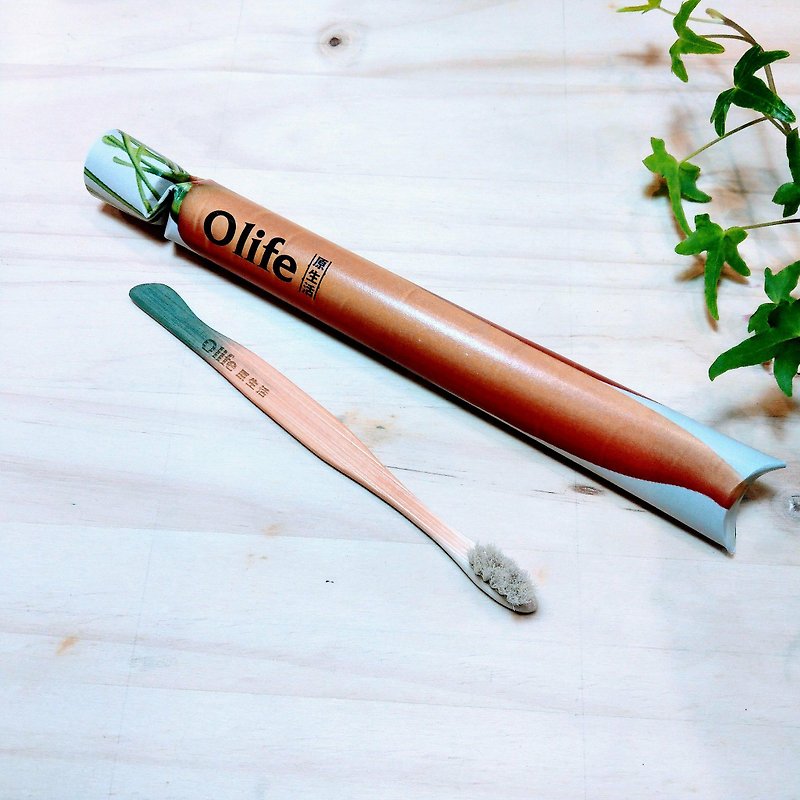 Olife original life natural handmade children's bamboo toothbrush [carrot] playful color shape - Other - Bamboo 
