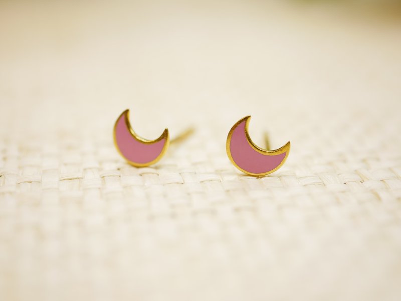 Gold Earrings-Moon Earrings-Gold 9999 - Earrings & Clip-ons - 24K Gold Gold