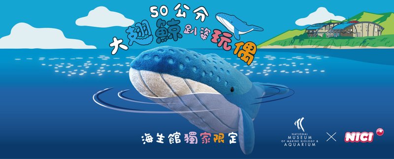 50大翅鯨趴姿玩偶-皇家藍 - 寶寶/兒童玩具/玩偶 - 聚酯纖維 
