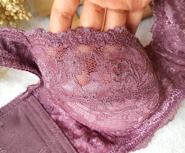 Large size hand holding bra Guyou full cover adjustment function  (CH/purple) - Shop ayibra Women's Underwear - Pinkoi