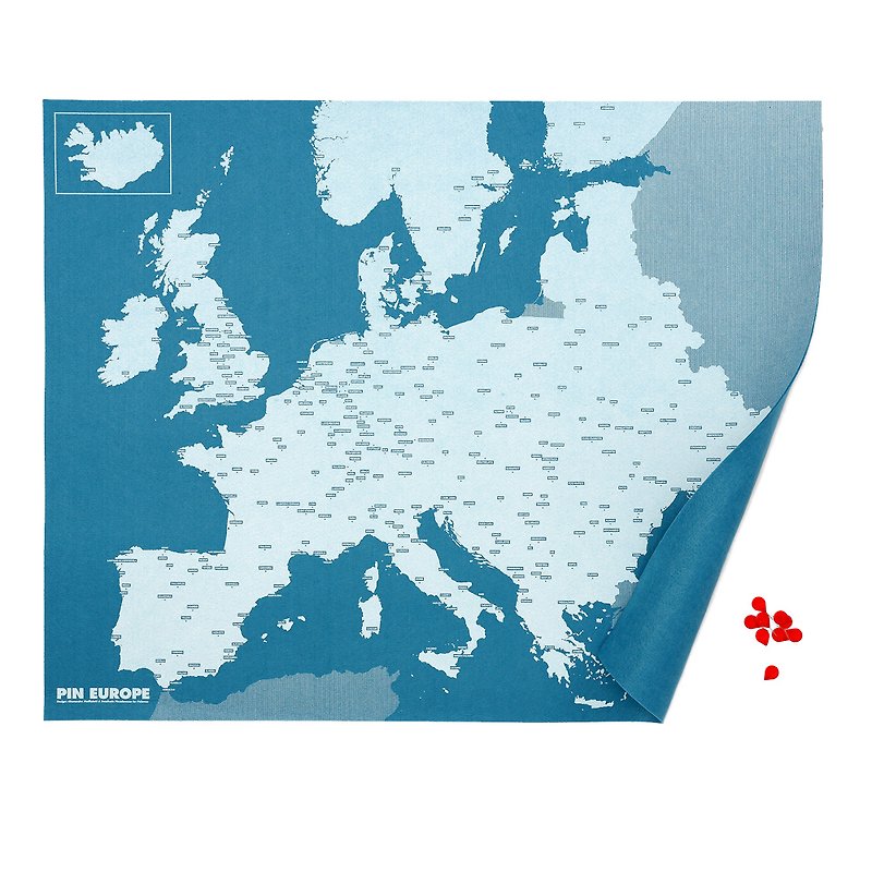 Palomar│ fight country map <Europe - Blue> - แผนที่ - ขนแกะ สีน้ำเงิน