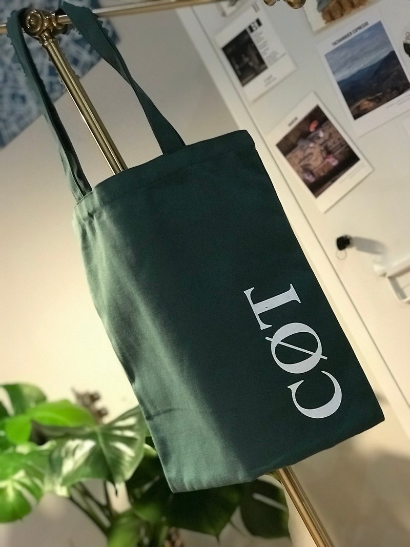 CØT 倫敦街頭必備布袋 Tote bag - 手袋/手提袋 - 棉．麻 綠色