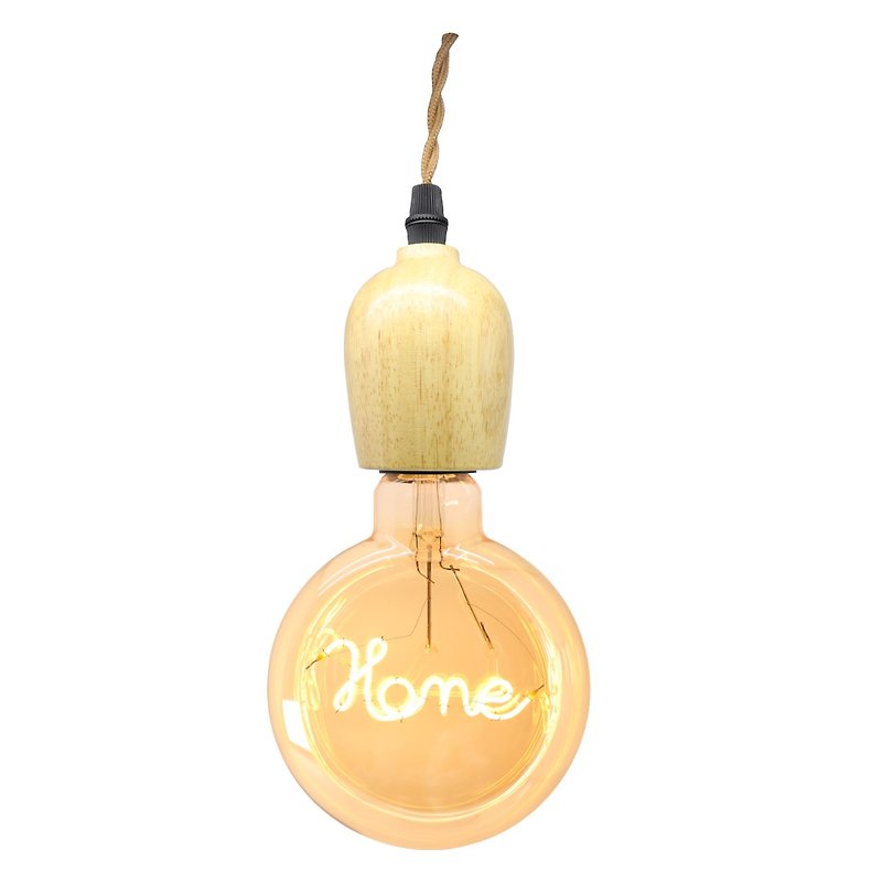 Vintage light bulb F125 Home Wooden Hanging Indoor Bulb Home Decoration Lamp E27 - Lighting - Glass 