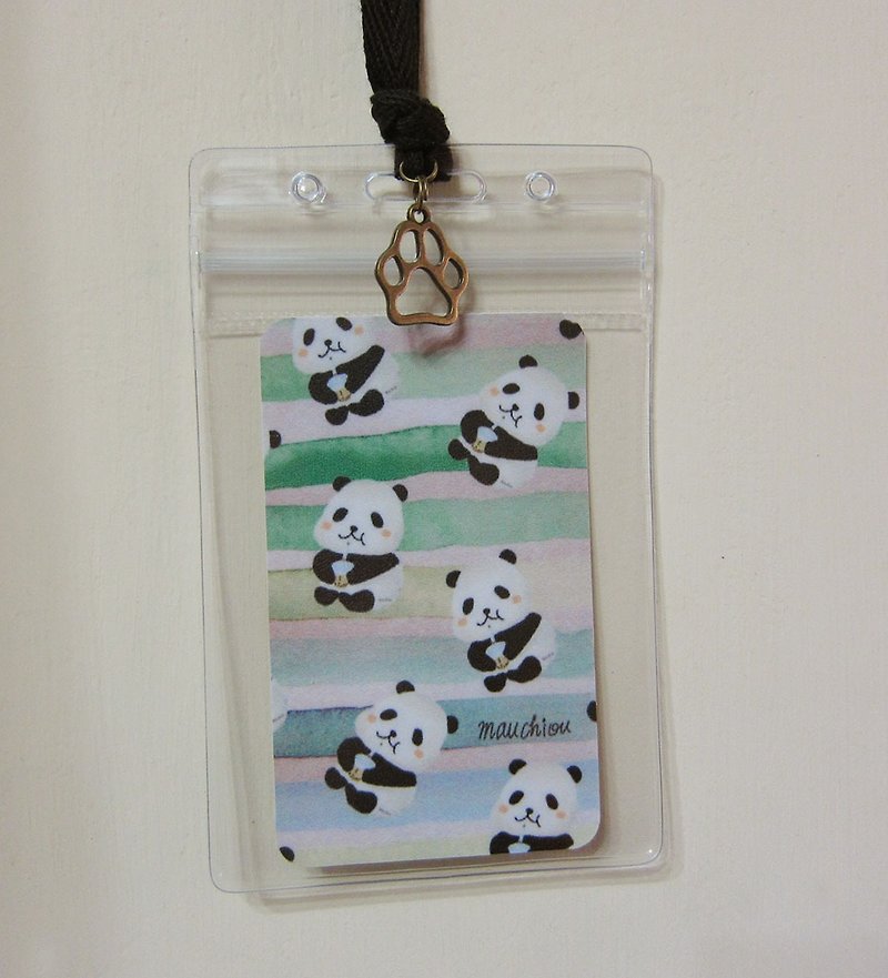 Luggage Tag ID Card Set Panda Drink Pearl Milk Tea panda bubble tea - ป้ายสัมภาระ - วัสดุกันนำ้ หลากหลายสี