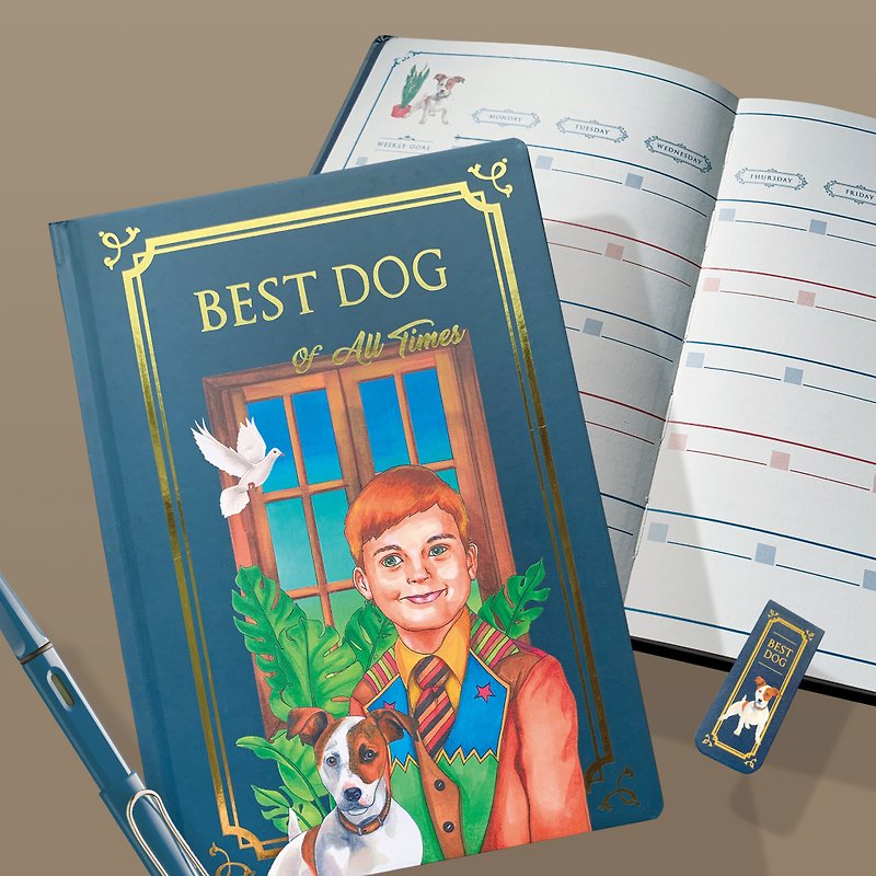 與狗的美好年代 - 無時效年曆 - 筆記本/手帳 - 紙 藍色