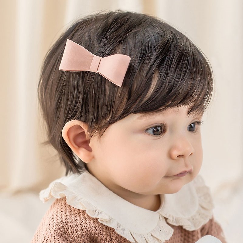 Happy Prince Korean-made Rubia Bow Baby Girl Hairpin-Multicolor - เครื่องประดับ - ผ้าฝ้าย/ผ้าลินิน หลากหลายสี