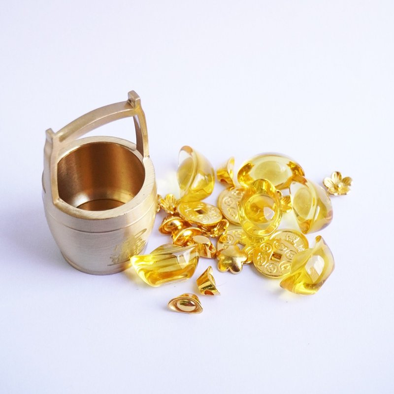 【Hourrae荷萊】招財一桶金 - 擺飾/家飾品 - 不鏽鋼 咖啡色