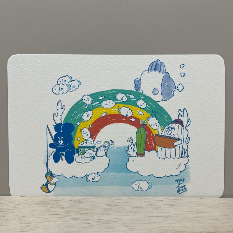 Postcard: Fish Heaven in the Sky - Cards & Postcards - Paper 