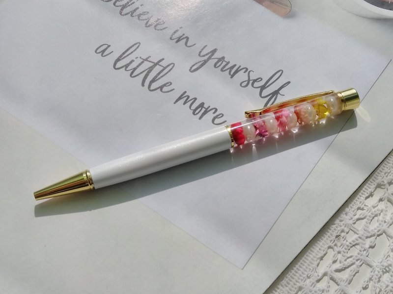 手作りフラワーボールペン、カラフルな小さな星花ペングループ - 油性・ゲルインクボールペン - その他の素材 多色