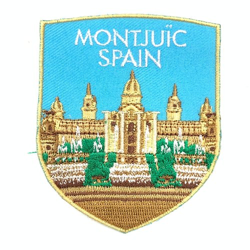 A-ONE 西班牙蒙特惠奇山 SPAIN 貼布 布標 燙貼 徽章 肩章 識別章 背包