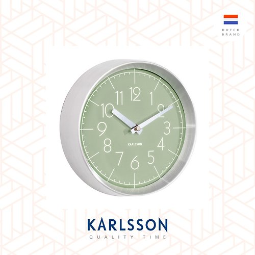 Ur Lifestyle Karlsson, Wall clock Convex glass 凸玻璃鋁框掛鐘(綠)