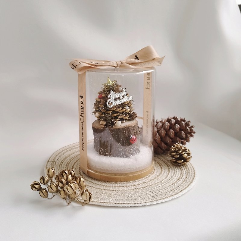 Pine Cone Christmas Glass Cup | With Snowflakes - ของวางตกแต่ง - แก้ว ขาว