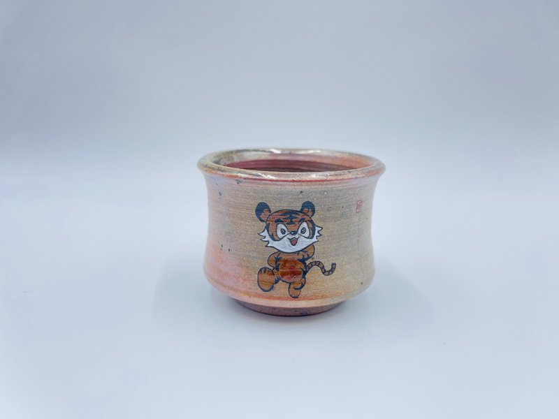 柴燒手繪主人杯 - 茶壺/茶杯/茶具 - 陶 咖啡色