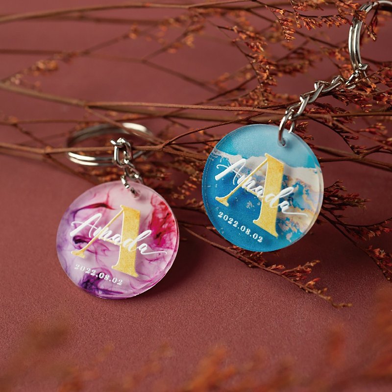 【Moriz】Letter charm engraved with the name of your most important person - Keychains - Acrylic 