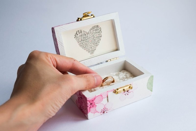 テーラーメイド - 結婚式/婚約指輪ボックス - リング - 木製 