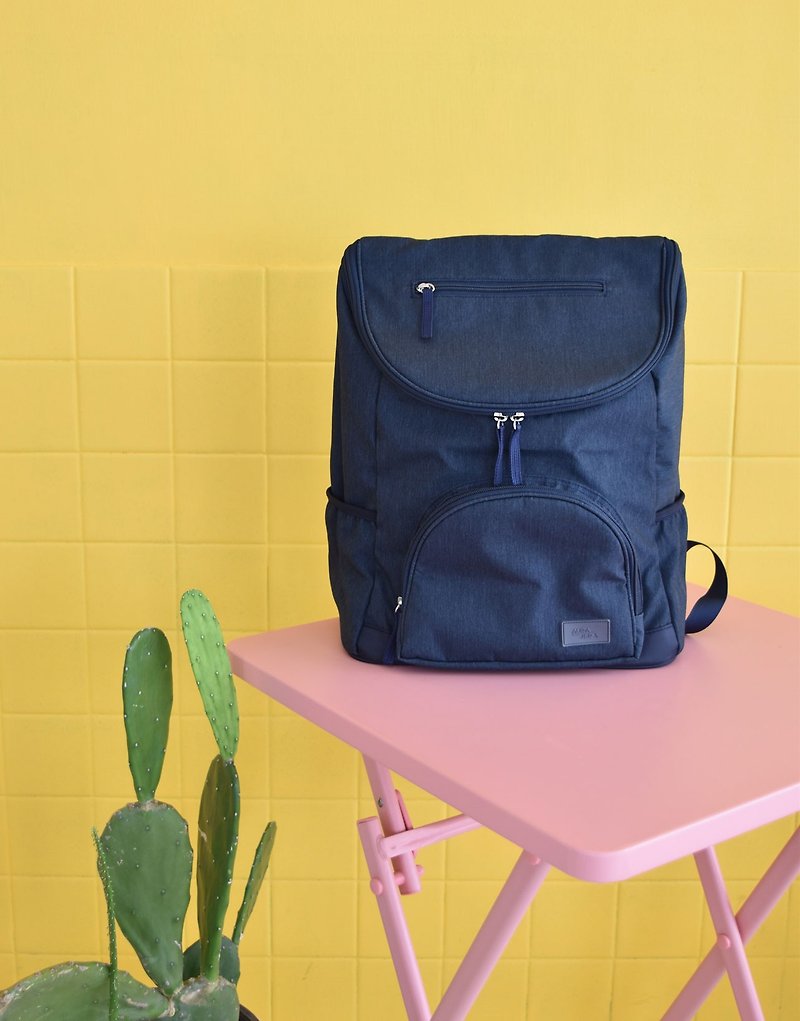 dark blue backpack / laptop backpack - 後背包/書包 - 聚酯纖維 藍色