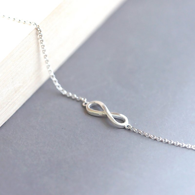 Good quality-Infinity symbol sterling silver thin bracelet - Bracelets - Sterling Silver Silver