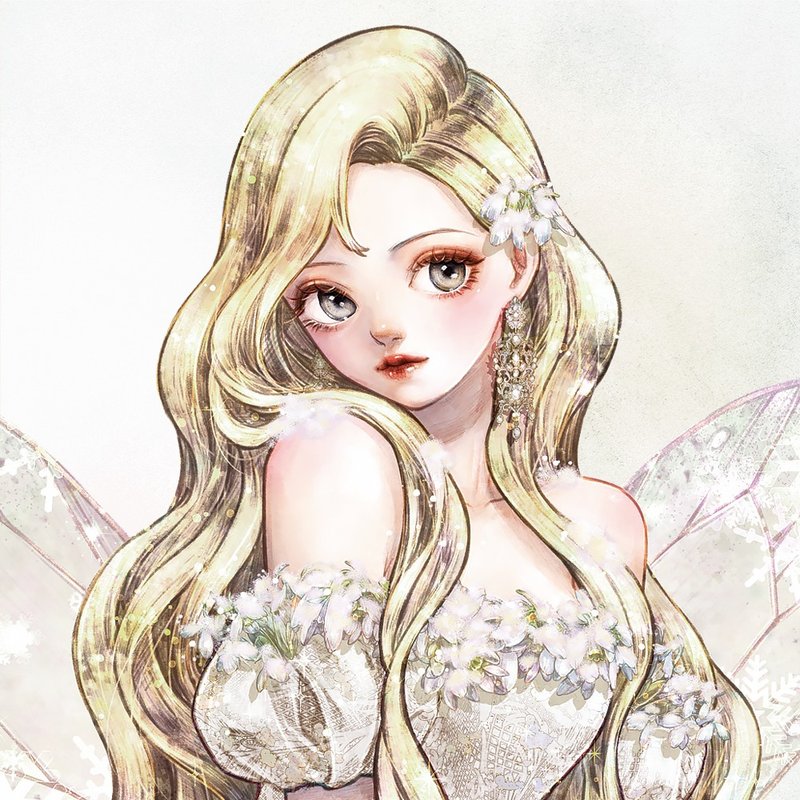 Snowflake Fairy Stickers (7color) - 貼紙 - 紙 