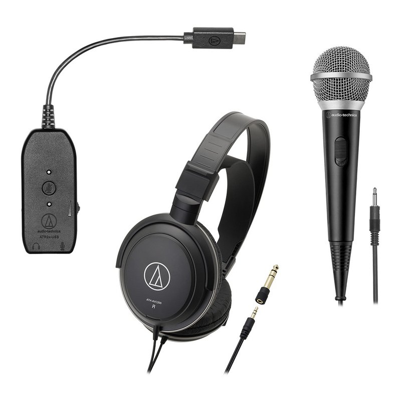 Audio-Technica ATH-2025KTV Home Karaoke Enjoyment Combo - Headphones & Earbuds - Other Materials 