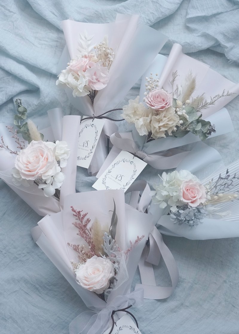 Spot Valentine's Day bouquet ~ ~ elegant pink color of the Department of immortal flowers do not withered peach pink roses do not fall hydrangea Korean bouquet bouquet - Plants - Plants & Flowers Pink
