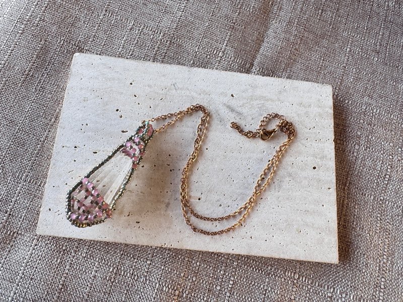 230259 Amethyst Beaded Necklace - สร้อยคอ - เครื่องประดับพลอย สีม่วง