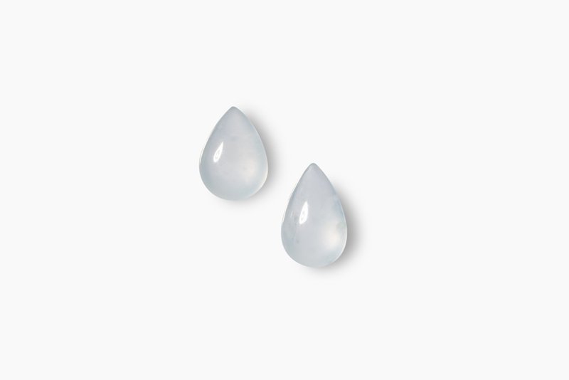 冰玻種 | 白翡 | 裸石 | 水滴隨行 - 金工/飾品 - 玉石 白色