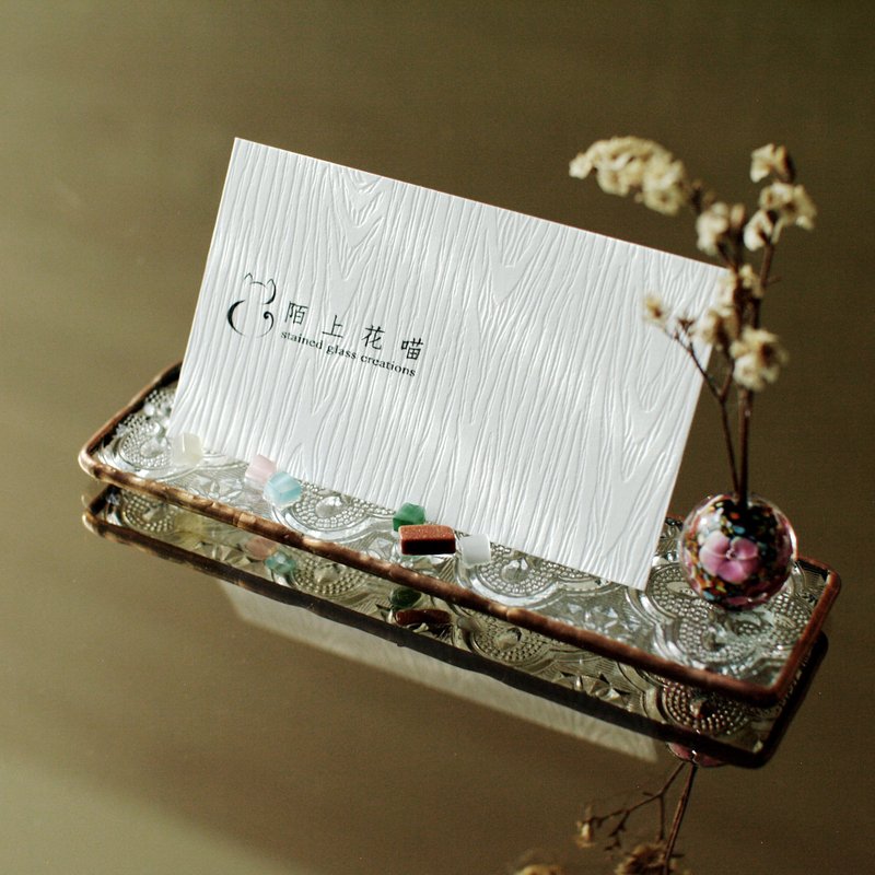 Glass business card holder rose red glass ball - ที่ตั้งบัตร - วัสดุอื่นๆ หลากหลายสี