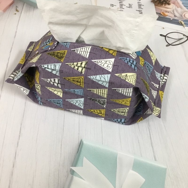 居家車用面紙套  迷霧森林 - 面紙盒 - 棉．麻 透明