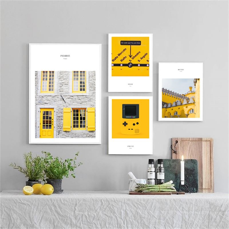 Playing with Beauty Rhythm_Hanging Painting_Photography Series_Made in Taiwan and shipped quickly within two working days - Posters - Cotton & Hemp Yellow