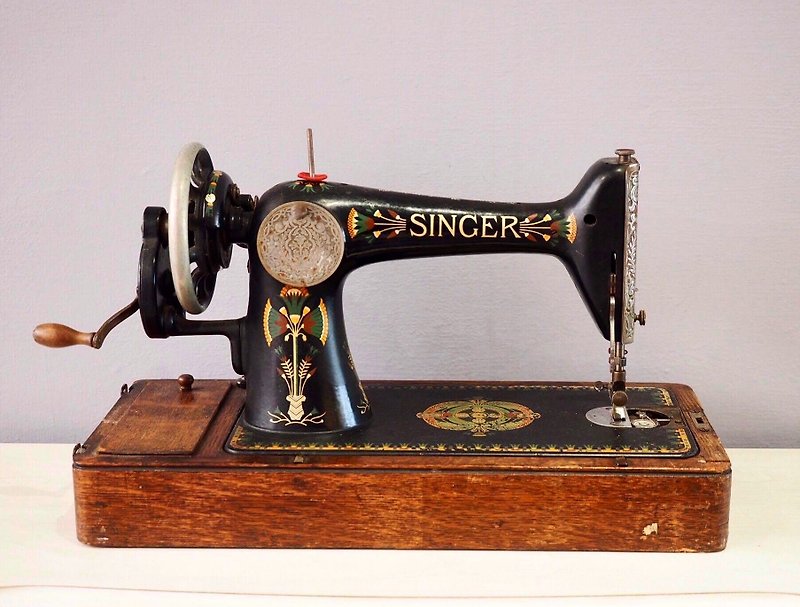 【Sold】Singer Antique Hand Sewing Machine - ของวางตกแต่ง - โลหะ 
