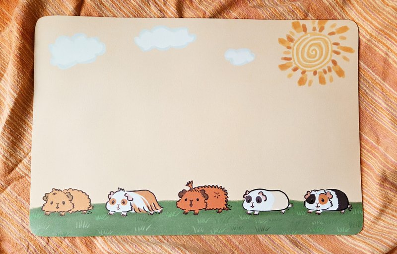 天竺鼠大草原桌墊 - 桌布/桌巾/餐墊 - 人造皮革 橘色