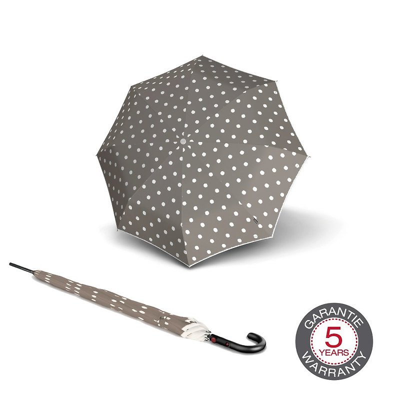 [Knirps German Red Dot Umbrella] T.703 Vertical Automatic Umbrella-Dot Art Taupe - Umbrellas & Rain Gear - Polyester Gray