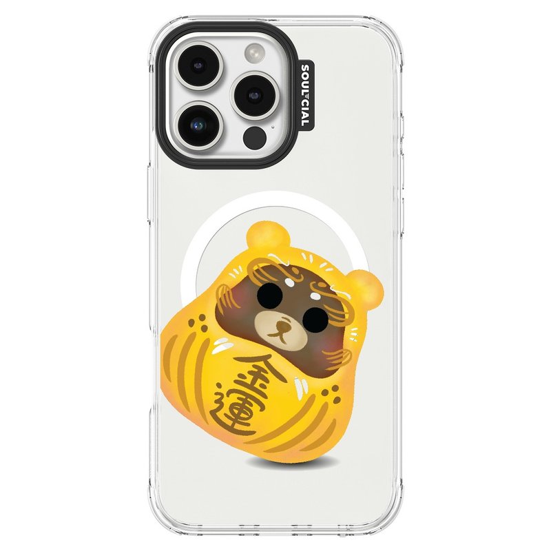 Daruma Kin'Un Bear iPhone case Magsafe magnetic protective case - Phone Cases - Other Materials 