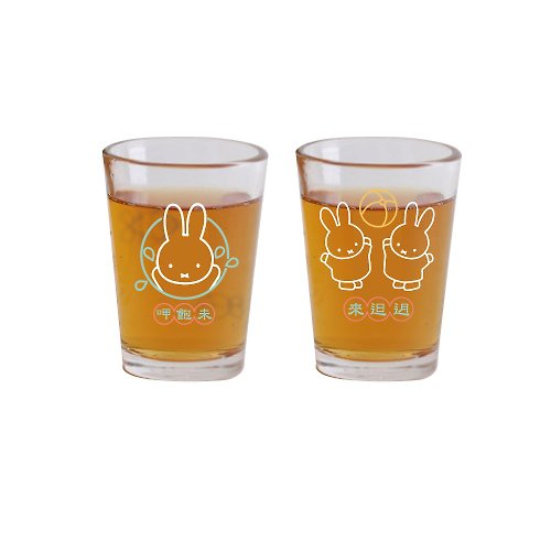 我適文創 台灣限定|台味系列|MIFFY授權-米飛兔啤酒玻璃杯(2入組)