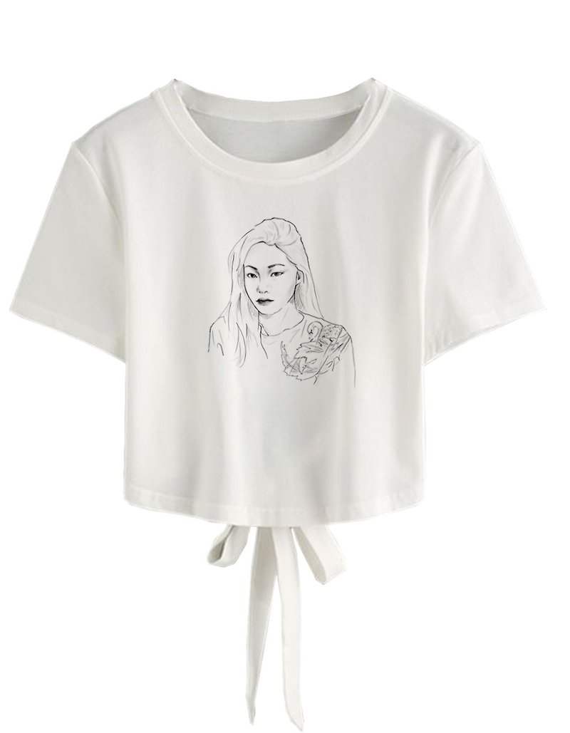 Hong Kong designer brand BLIND by JW back knot shirt - portrait - Women's Tops - Cotton & Hemp 