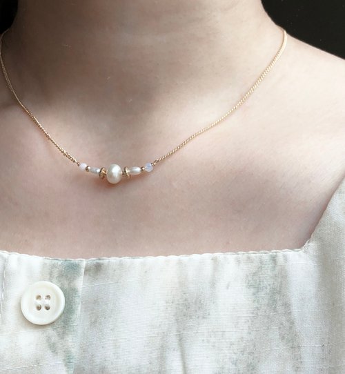 刺鳥 THORNBIRD JEWELRY 年輕美麗 - 年輕 | 珍珠蛋白石項鍊 長度可調