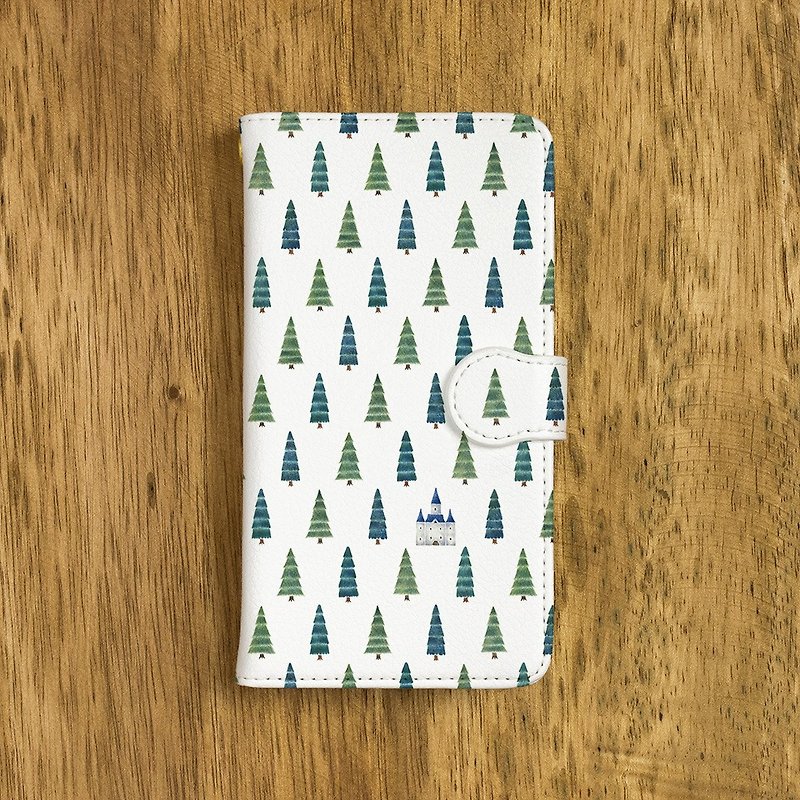 Castle in the forest. Handbook type smart case "Blue castle in the forest" TSC - 159 - เคส/ซองมือถือ - พลาสติก สีน้ำเงิน