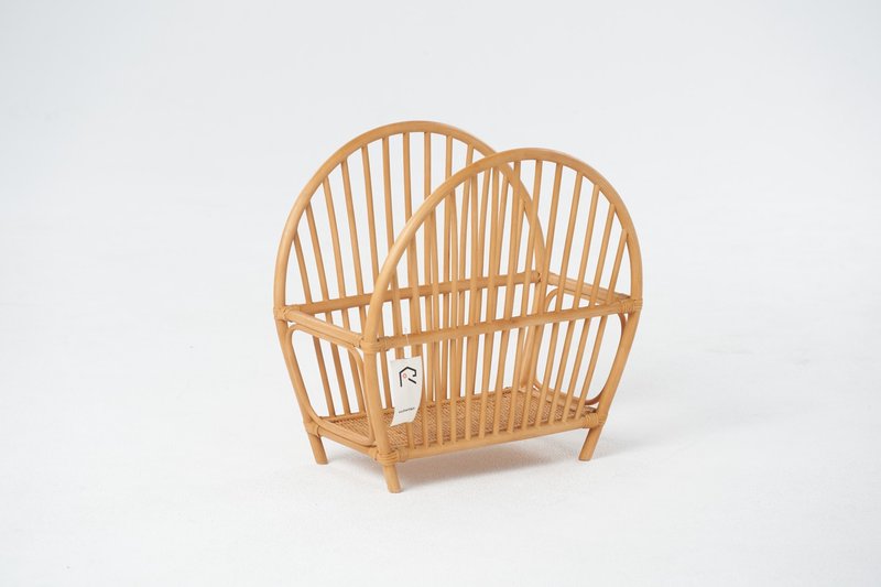 【窩籐 ouRattan】籐製貝殼書報架 - 其他家具 - 其他材質 卡其色