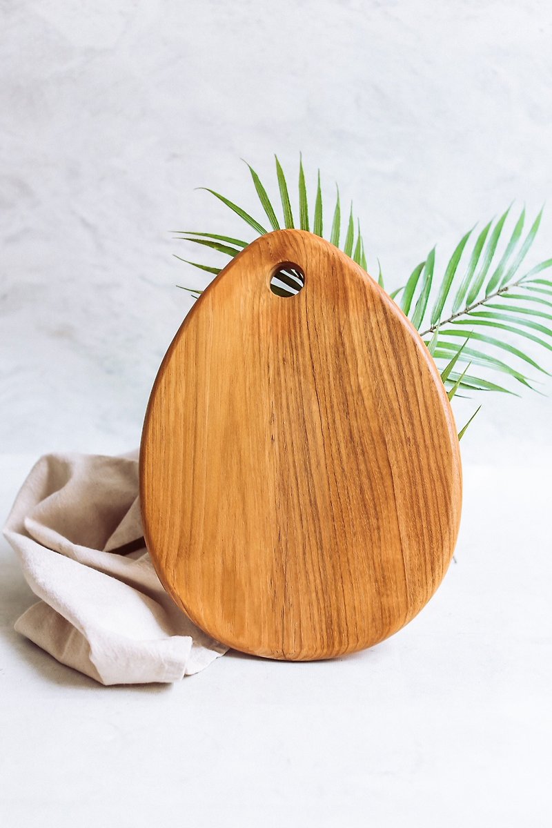 【Teak cooking plate】Wooden plate / teak - Serving Trays & Cutting Boards - Wood Brown