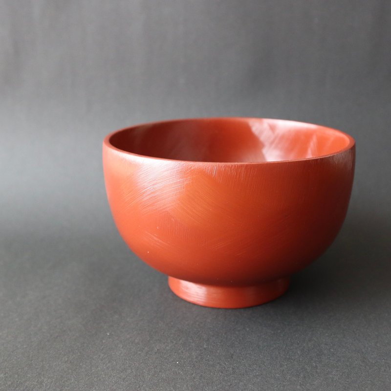 Japanese Lacquer Bowl Bengara Handcrafted Wooden Urushi Bowl Red - ถ้วยชาม - ไม้ สีแดง